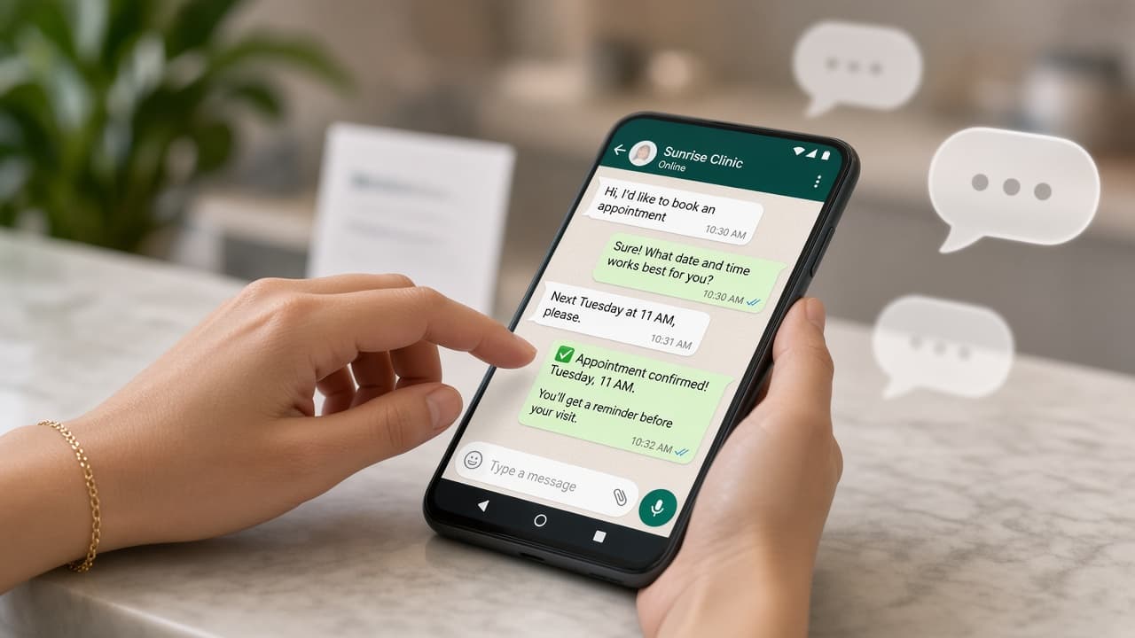 WhatsApp booking for a Lucknow clinic