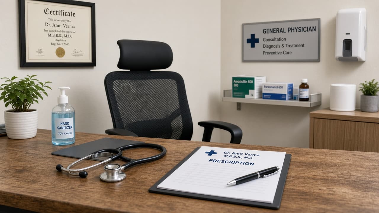 General physician clinic desk in Lucknow